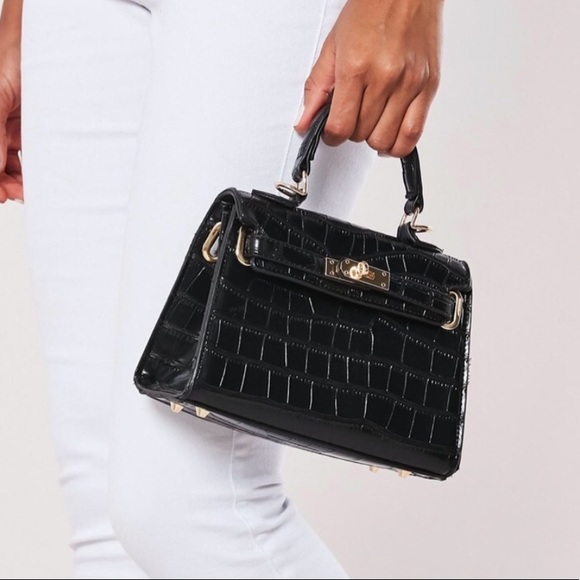 Petite Missguided Croc Bag - Picture 2 of 7
